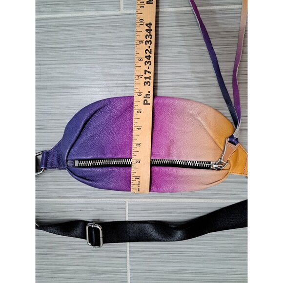 Aimee Kestenberg Gradient Leather Fanny Pack Ombre Adjustable Luxury Unisex - Picture 13 of 14